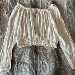 White Abercrombie Crop Top